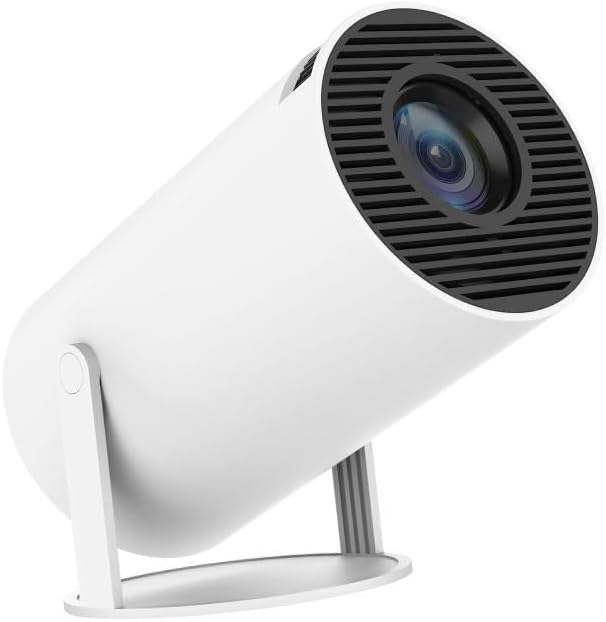 Smart Projector with built-in Apps, Wifi Bluetooth Projector 4K 1080P, Auto Keystone, Short Throw Projector and 180° Adjustable, Mini Portable Outdoor Movie Projector.