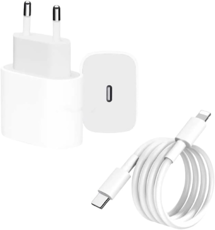 25W USB-C Fast Charging Adapter and Lightning Cable Compatible With Iphones