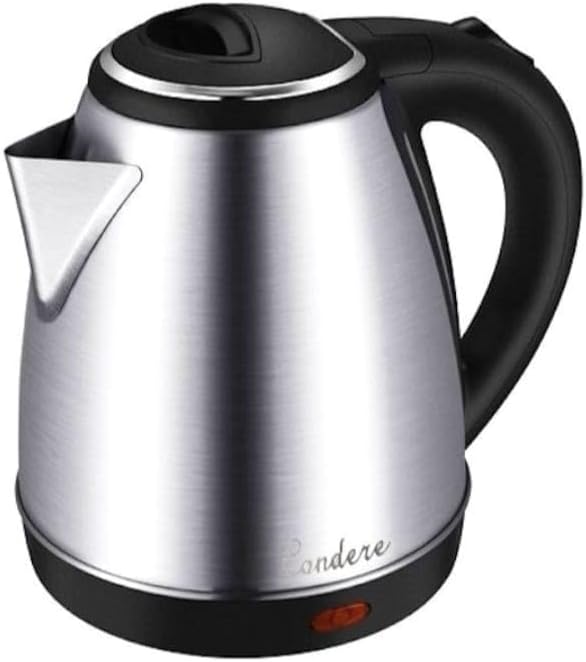 Electric Kettle, Cordless Stainless Steel, 360° Base with Power Indicator Light